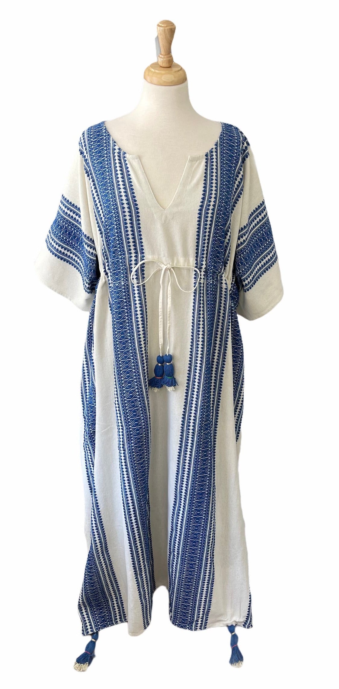 Kaftan Wove/Blue and Cream