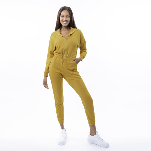 Dynamite Soley Yellow Seamless Jumpsuit