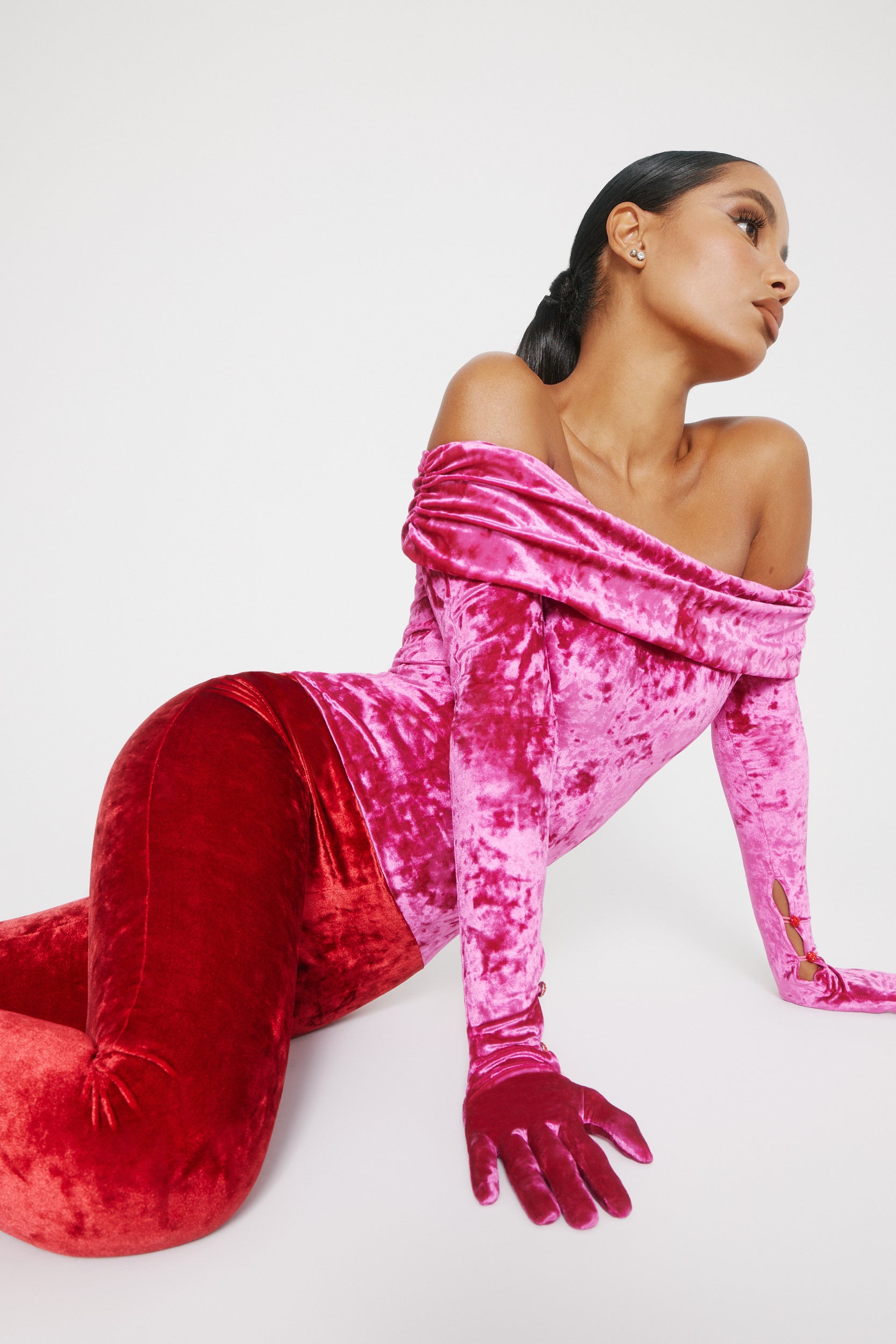 Vetements Velvet Full-body Jumpsuit in Pink