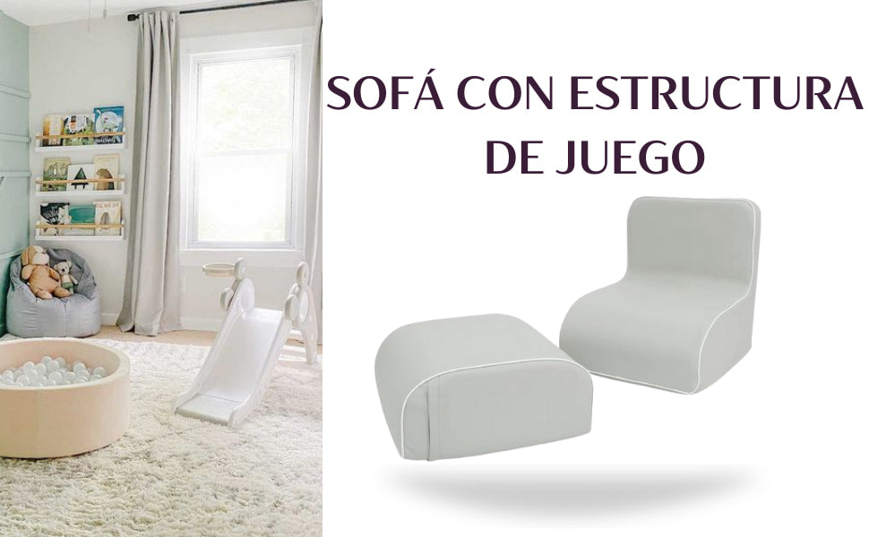 sofá con estructura de juego