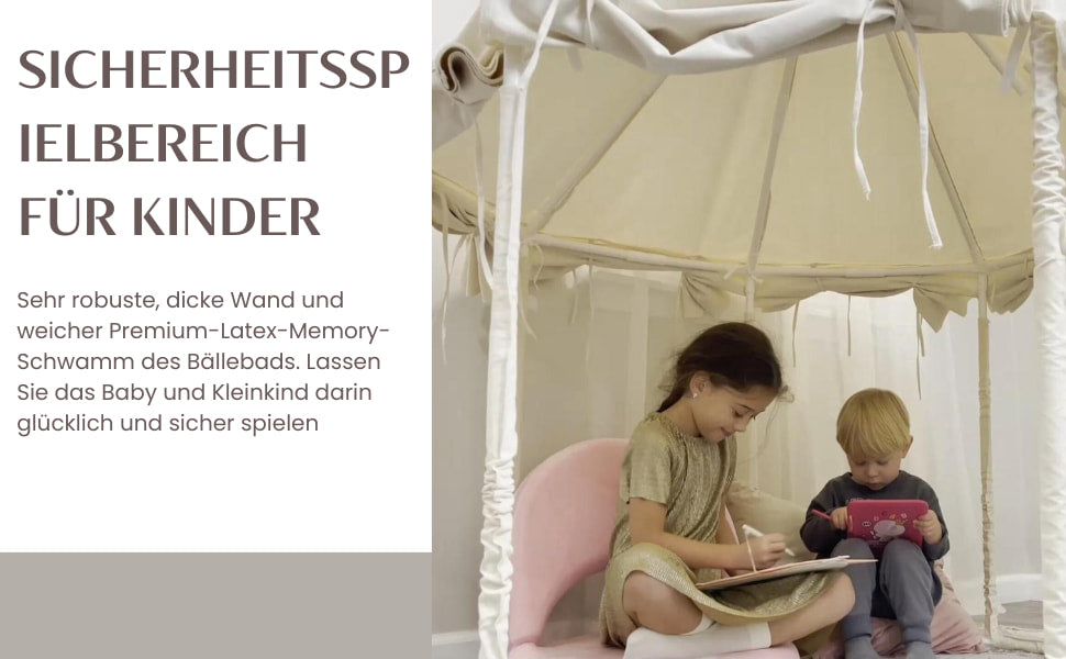 Zwei Kinder im Spielzelt--Wonder Space