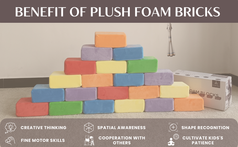 Benefit of Plush Foam Bricks