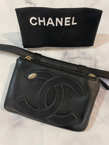 Chanel Black Caviar Leather Crossbody Phone Bag – The Millionaires Closet