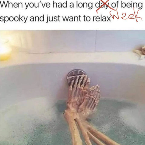 when youve had a long week of being spooky and just want to relax
