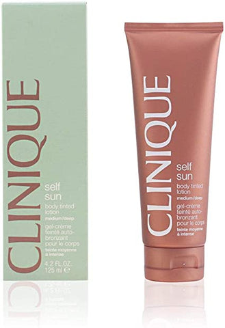 Image of the Clinique self sun body tinted lotion.