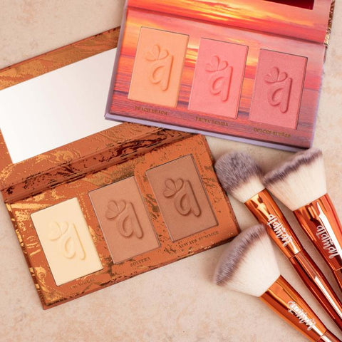 Image of 2 makeup palettes from Alamar Cosmetics, a Latino owned brand.
