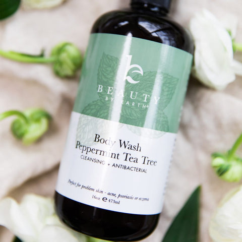 Beauty by earth's peppermint tea tree body wash