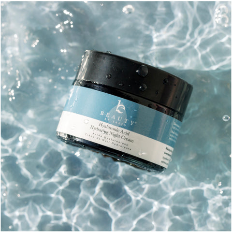 Beauty by earth's hyaluronic acid night cream is perfect for achieving dewy skin