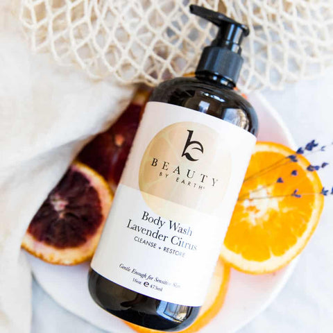 Image of the BBE lavender citrus body wash 