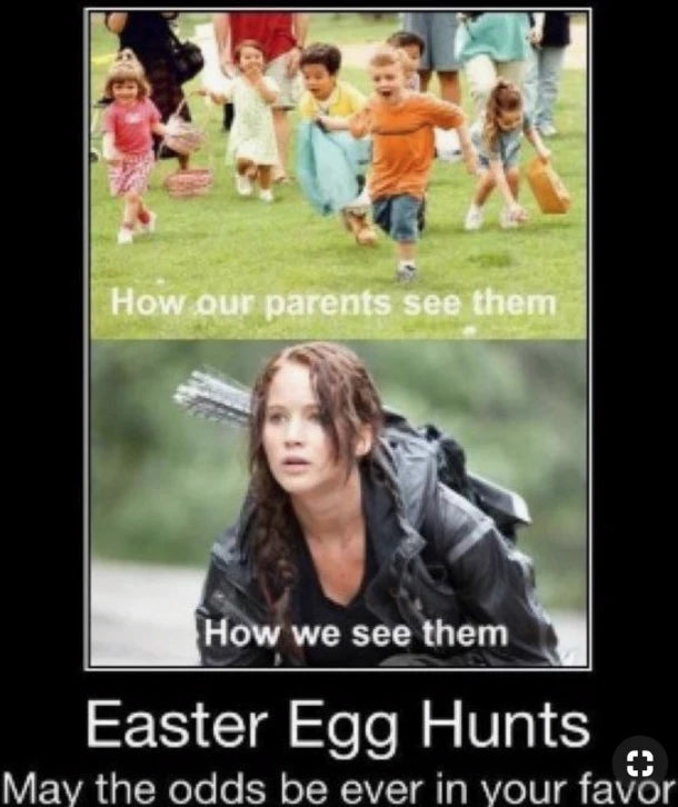 How parents see kids hunting for easter eggs. How kids see kids hunting for easter eggs meme