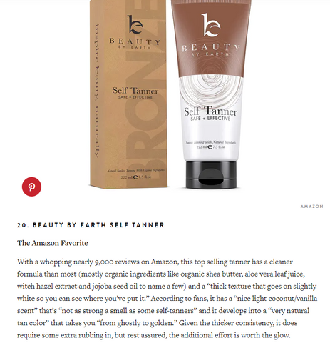 Image of the BBE clean self tanner featured in Rolling Stone