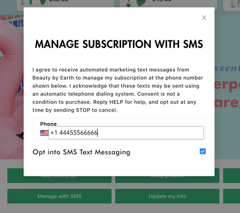 Manage your subscription with SMS