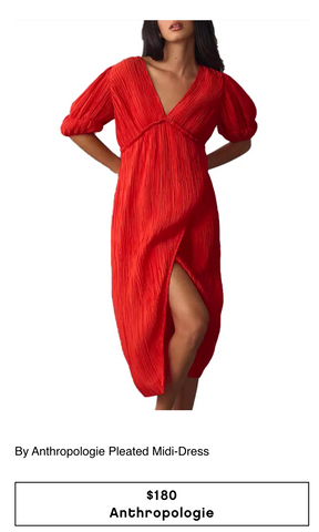 Anthropologie Red Dress - Fall 2023