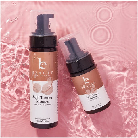 Image of two bottles of the BBE self tanning mousse.