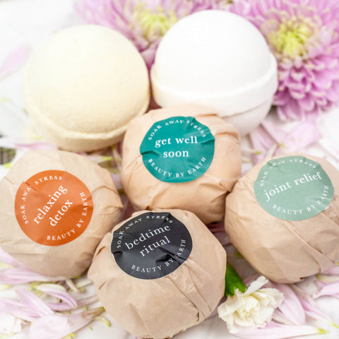 best natural bath bombs - beauty by earth