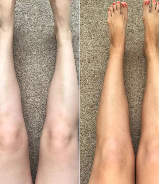 Before and After Images of Beauty by Earth Self Tanner