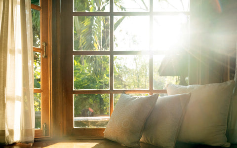 Sunlight coming through a home window