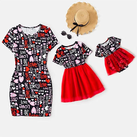 Valentine Dresses for Mommy & Kids