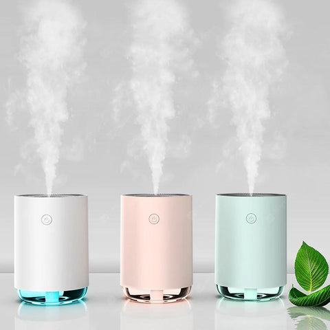 Image of 3 colorful humidifiers for a cold weather beauty ritual 