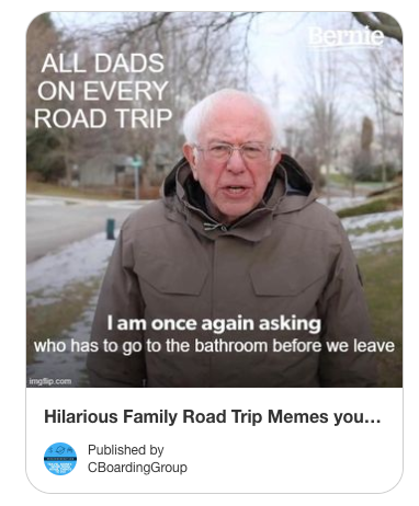 All Dads before a road trip: once again I'm asking if you need to go to the bathroom