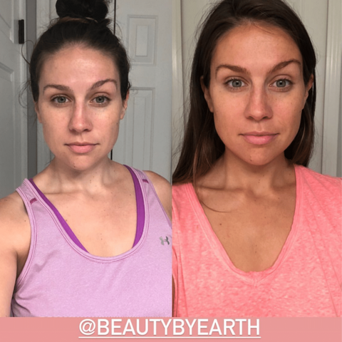 Beauty by Earth Self Tanner - BEFORE and AFTER results