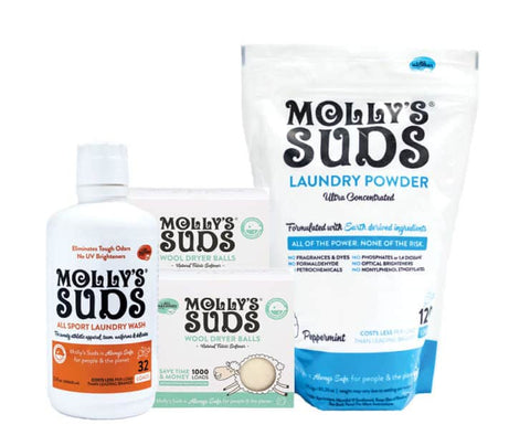 Image of some of Molly's Suds product offerings