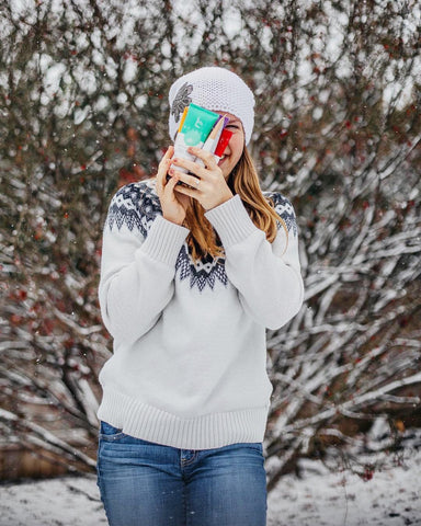 Girl in a snow