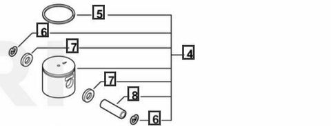 Kit piston tronçonneuse Echo p021038790