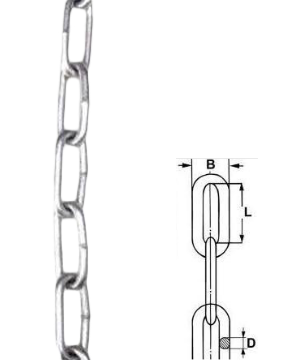 Billede af 5x36mm Langleddet Varmgalv. Kæde, 30 Meter. - Din763