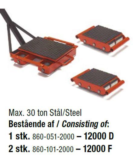 Billede af DK Transportrullesæt Til Max 30 Tons (Stål)