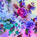 Load image into Gallery viewer, &quot;Pixel Floral (Vaporwave)&quot; crop top
