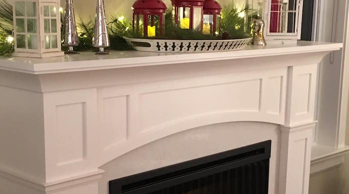 Classic Coastal Fireplace Mantel Header