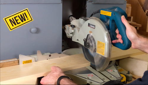 Miter saw dust collection hood to control wood dust in the workshop