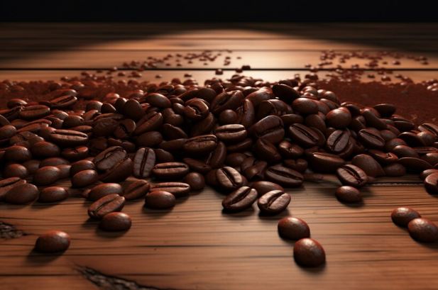coffee beans on table