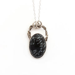 Snowflake Obsidian Necklace