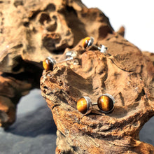Load image into Gallery viewer, Tiger&#39;s Eye Earrings (5mm)

