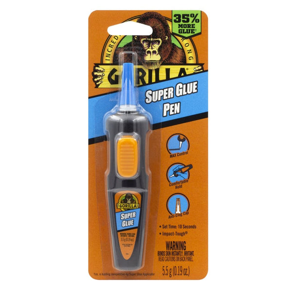 Gorilla Super Glue with Brush & Nozzle Applicator, 10 Gram, Clear