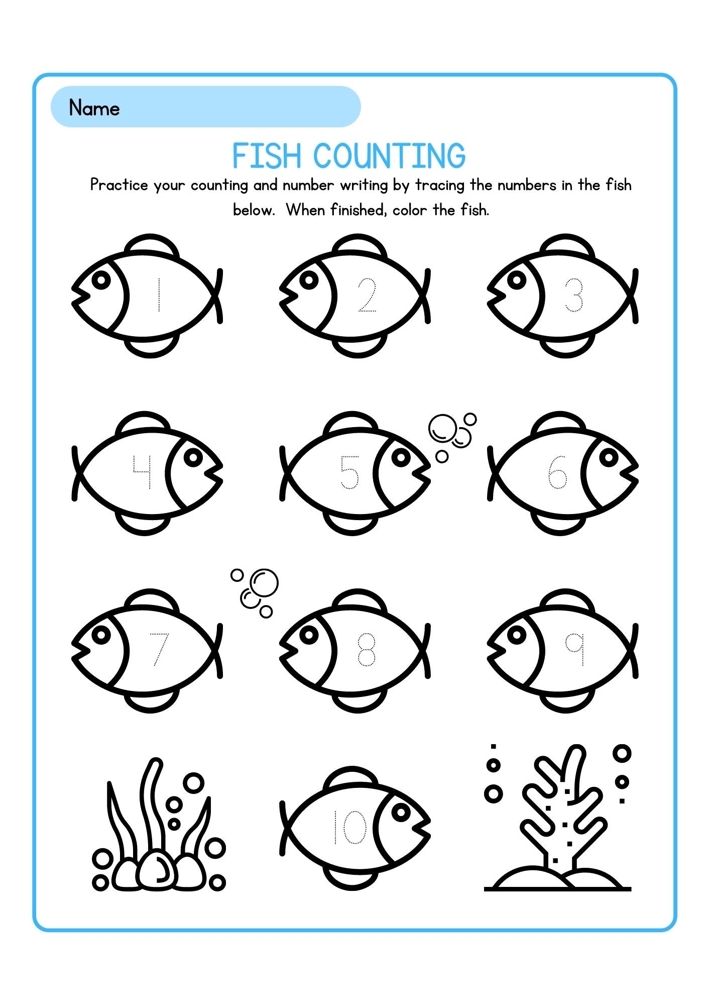 Activity Sheet Fish Counting