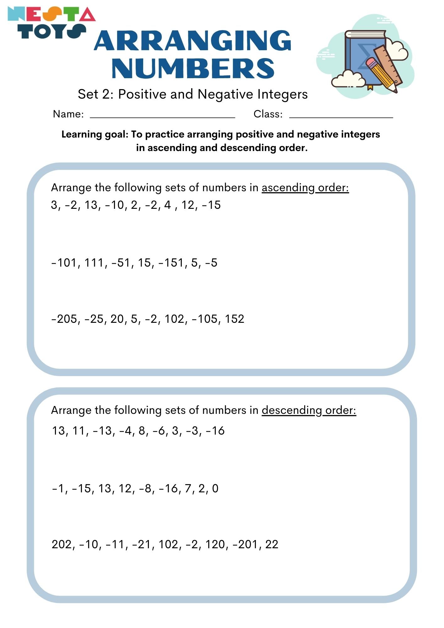 ARRANGING NUMBERS 