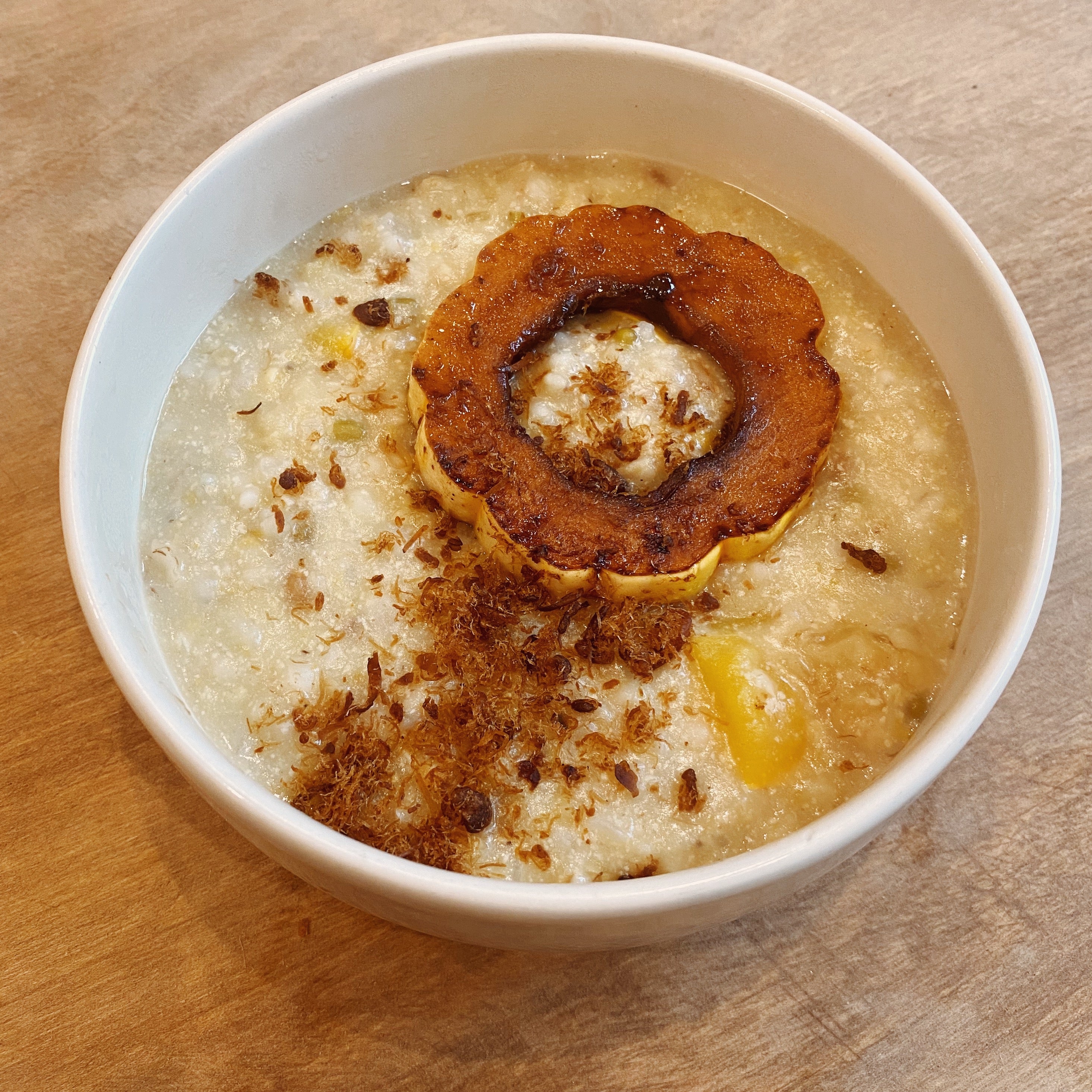 Savory Oat Millet Porridge With Squash And Tahini 燕麦南瓜芝麻小米粥 Five Seasons Tcm