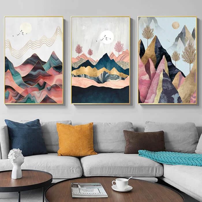 how-to-brighten-a-dark-room-wall-art-rainbow-mountains