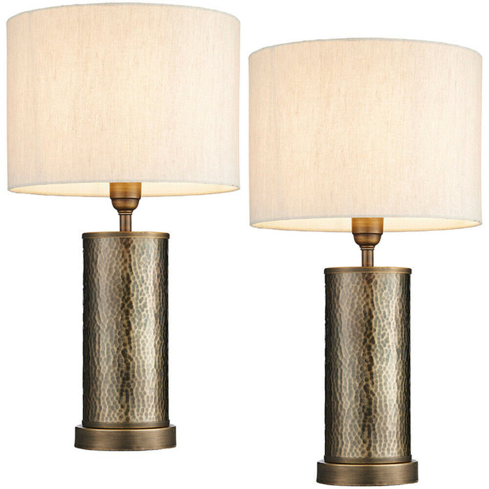 hammered bronze table lamp