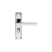 PAIR Straight Square Handle on Bathroom Backplate 180 x 40mm Polished Chrome Loops