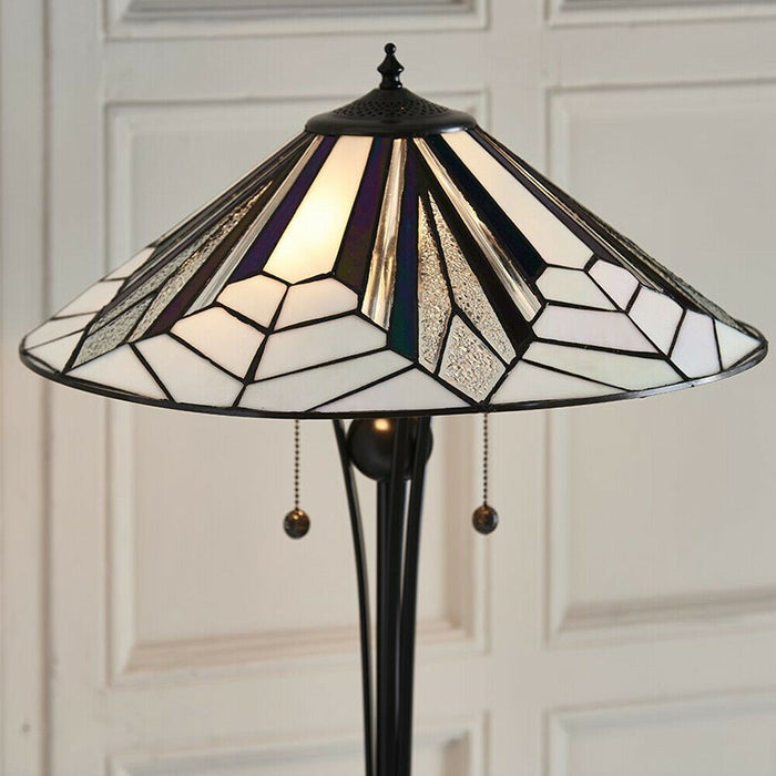 twin stem tiffany lamp