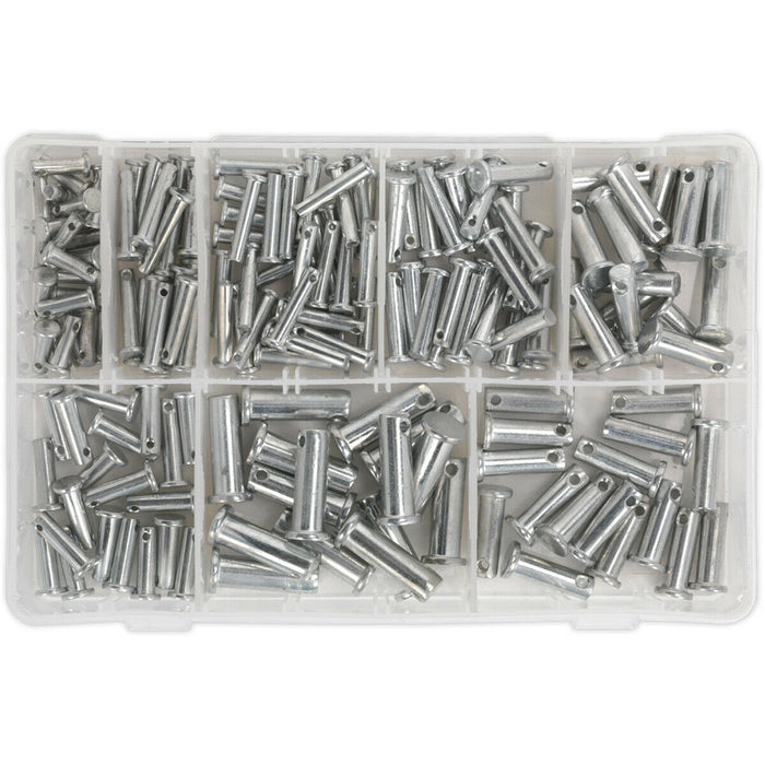 200 Piece Clevis Pin Assortment Imperial Sizing Securing Fastener — Loopsdirect 
