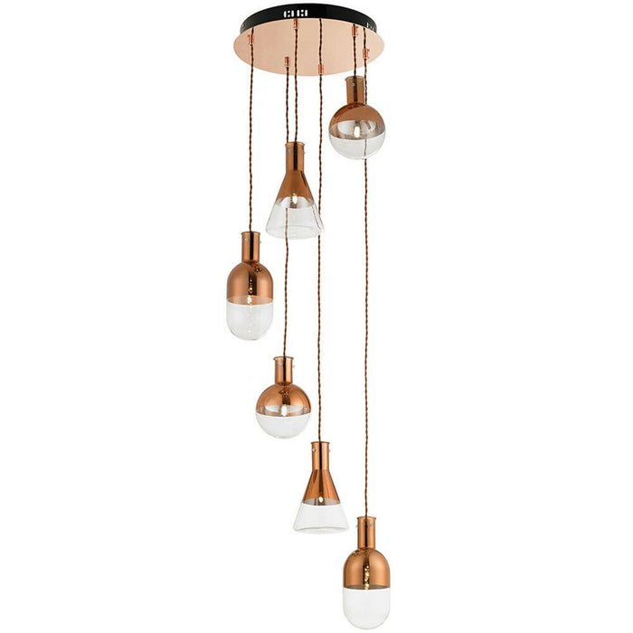 copper multi pendant light