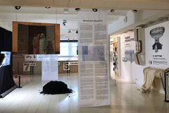 Exhibition with text and image displays about cotton