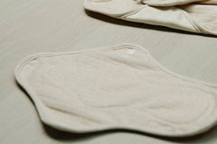 Reusable sanitary pad on table top