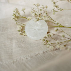 Linen fabric with flower