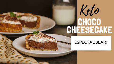 cheesecake keto de chocolate